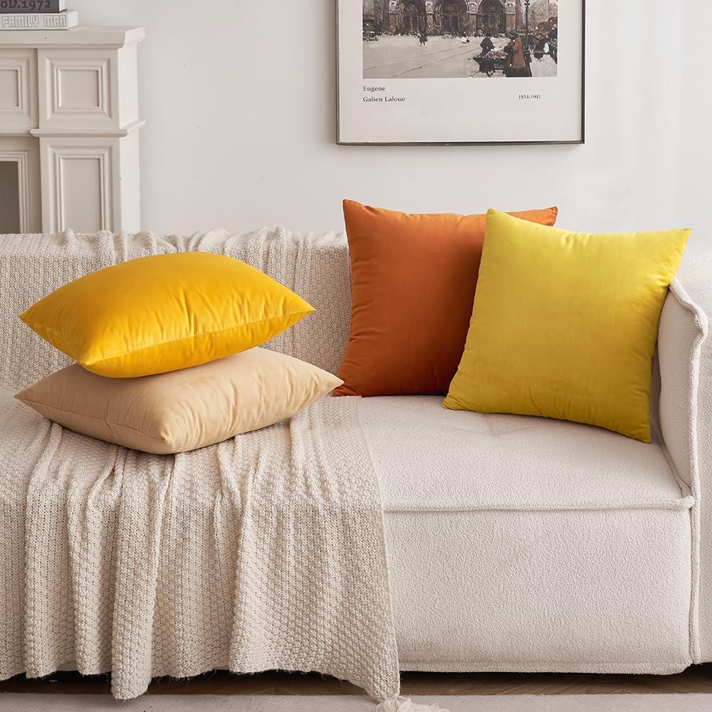 imageMIULEE Velvet Pillow Cover Soft Luxury Christmas Decorative Throw Pillow Cover Single Lumbar Rectangle Cushion Case Home Decor for Couch Sofa Bedroom12x20 Inch Wine RedOrange