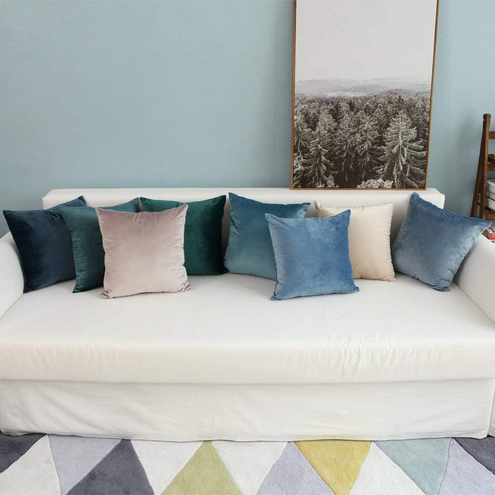imageMIULEE Velvet Pillow Cover Soft Luxury Christmas Decorative Throw Pillow Cover Single Lumbar Rectangle Cushion Case Home Decor for Couch Sofa Bedroom12x20 Inch Wine RedAqua Green