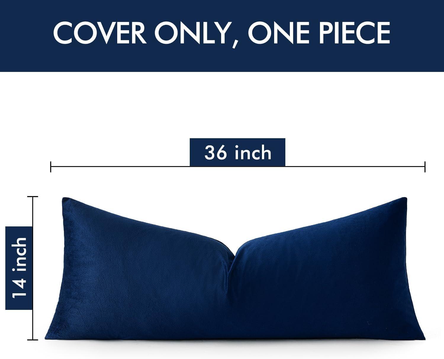 imageMIULEE Velvet Pillow Cover Soft Luxury Christmas Decorative Throw Pillow Cover Single Lumbar Rectangle Cushion Case Home Decor for Couch Sofa Bedroom12x20 Inch Wine RedDark Blue