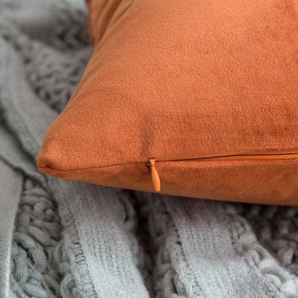 imageMIULEE Velvet Pillow Cover Soft Luxury Christmas Decorative Throw Pillow Cover Single Lumbar Rectangle Cushion Case Home Decor for Couch Sofa Bedroom12x20 Inch Wine RedOrange