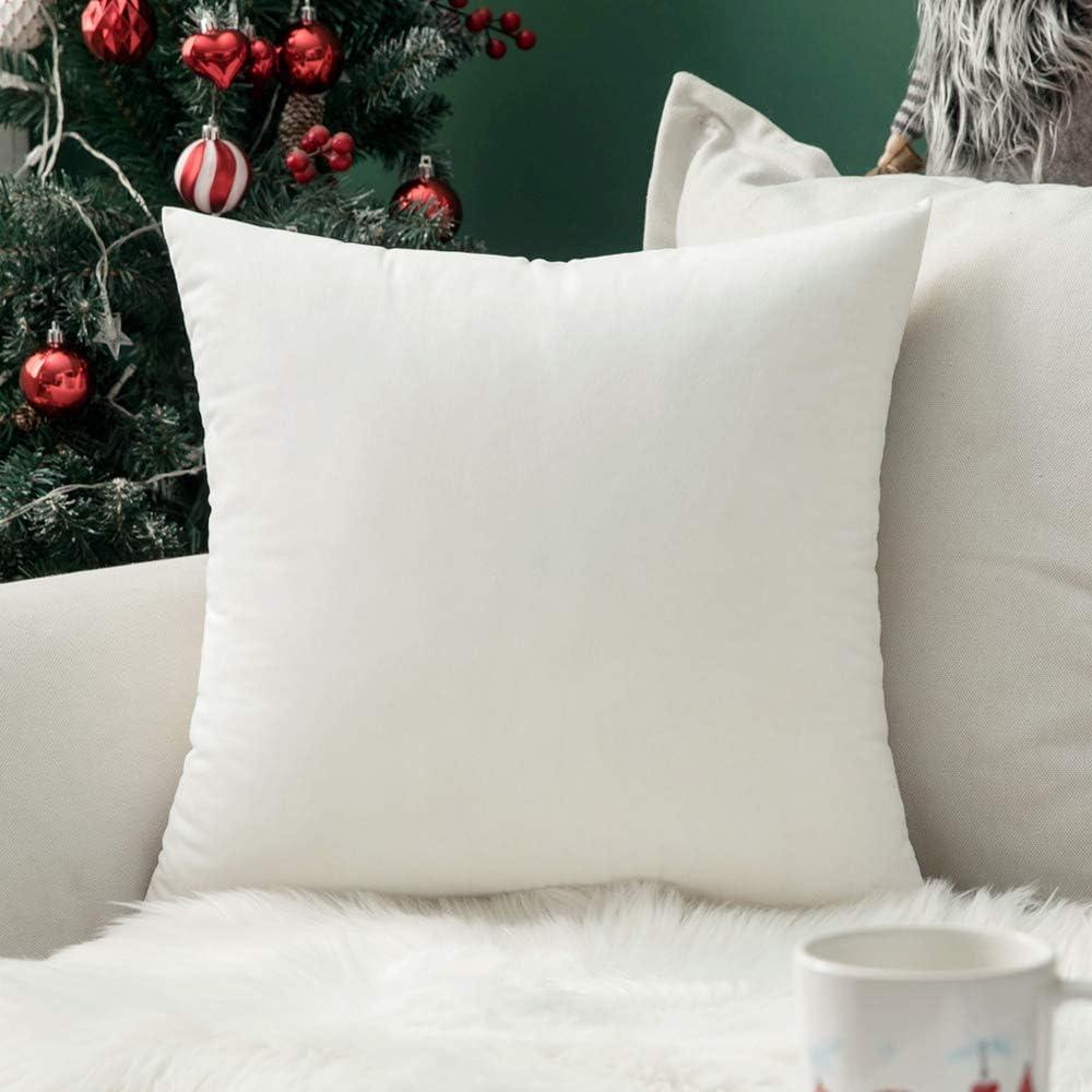 imageMIULEE Velvet Pillow Cover Soft Luxury Christmas Decorative Throw Pillow Cover Single Lumbar Rectangle Cushion Case Home Decor for Couch Sofa Bedroom12x20 Inch Wine RedPure White