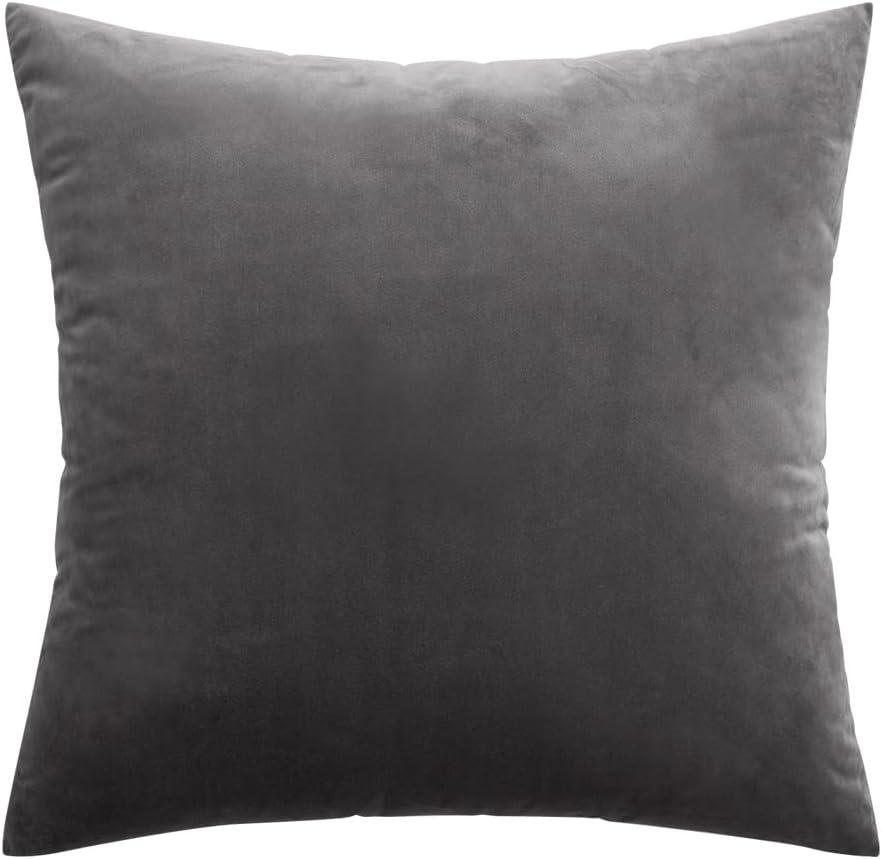 imageMIULEE Velvet Pillow Cover Soft Luxury Christmas Decorative Throw Pillow Cover Single Lumbar Rectangle Cushion Case Home Decor for Couch Sofa Bedroom12x20 Inch Wine RedDark Grey