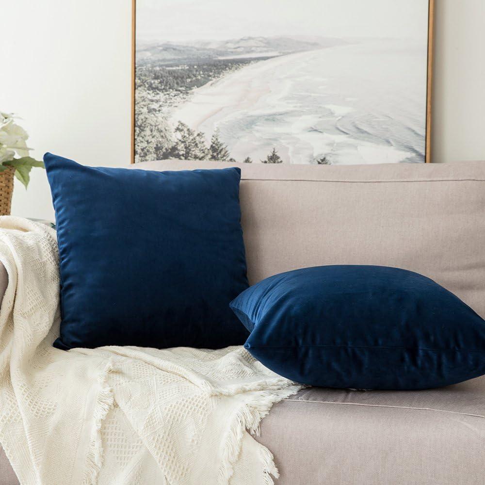 imageMIULEE Velvet Pillow Cover Soft Luxury Christmas Decorative Throw Pillow Cover Single Lumbar Rectangle Cushion Case Home Decor for Couch Sofa Bedroom12x20 Inch Wine RedDark Blue