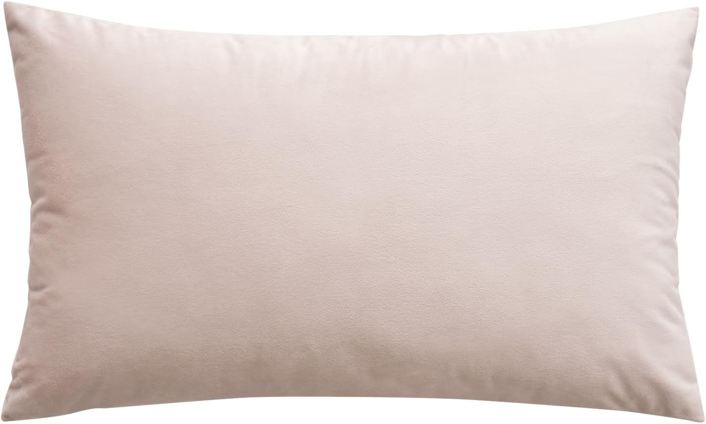 imageMIULEE Velvet Pillow Cover Soft Luxury Christmas Decorative Throw Pillow Cover Single Lumbar Rectangle Cushion Case Home Decor for Couch Sofa Bedroom12x20 Inch Wine RedPink