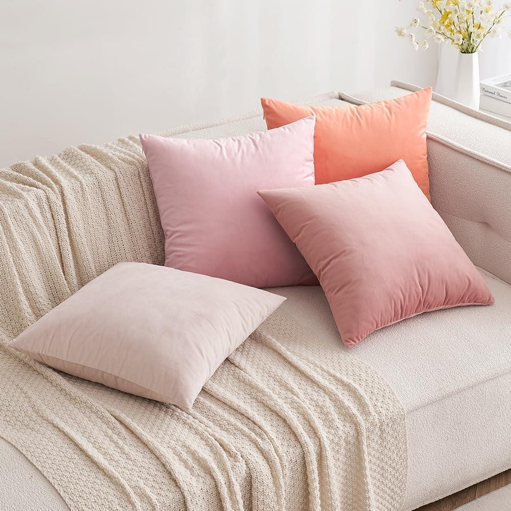 imageMIULEE Velvet Pillow Cover Soft Luxury Christmas Decorative Throw Pillow Cover Single Lumbar Rectangle Cushion Case Home Decor for Couch Sofa Bedroom12x20 Inch Wine RedPink