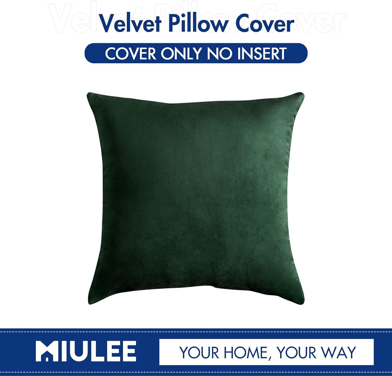 imageMIULEE Velvet Pillow Cover Soft Luxury Christmas Decorative Throw Pillow Cover Single Lumbar Rectangle Cushion Case Home Decor for Couch Sofa Bedroom12x20 Inch Wine RedArmy Green