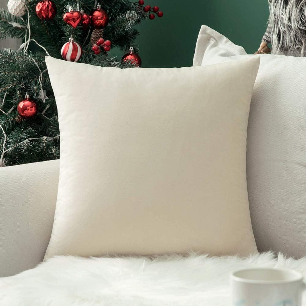imageMIULEE Velvet Pillow Cover Soft Luxury Christmas Decorative Throw Pillow Cover Single Lumbar Rectangle Cushion Case Home Decor for Couch Sofa Bedroom12x20 Inch Wine RedCream White