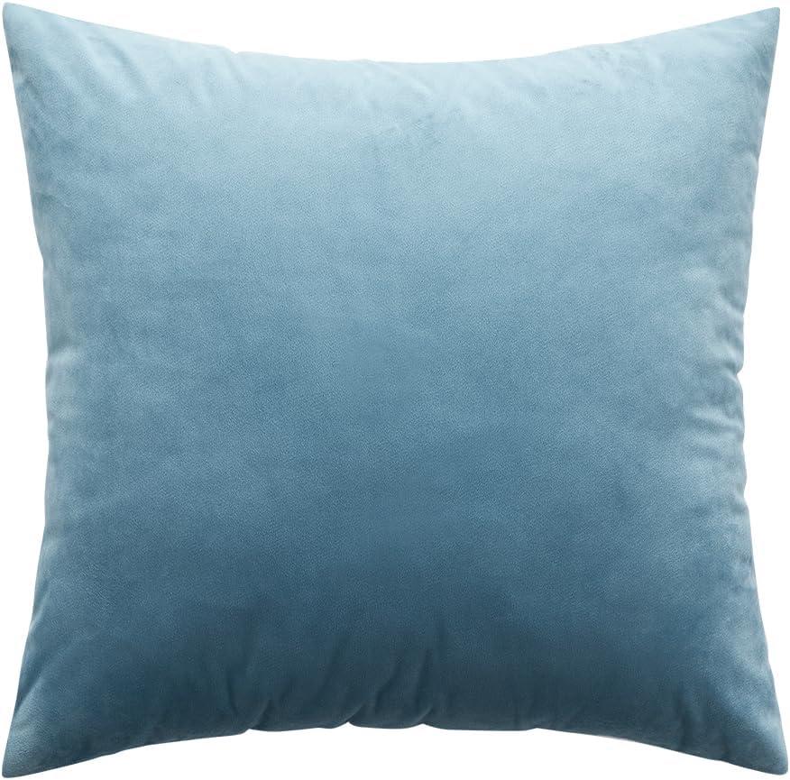 imageMIULEE Velvet Pillow Cover Soft Luxury Christmas Decorative Throw Pillow Cover Single Lumbar Rectangle Cushion Case Home Decor for Couch Sofa Bedroom12x20 Inch Wine RedLight Blue