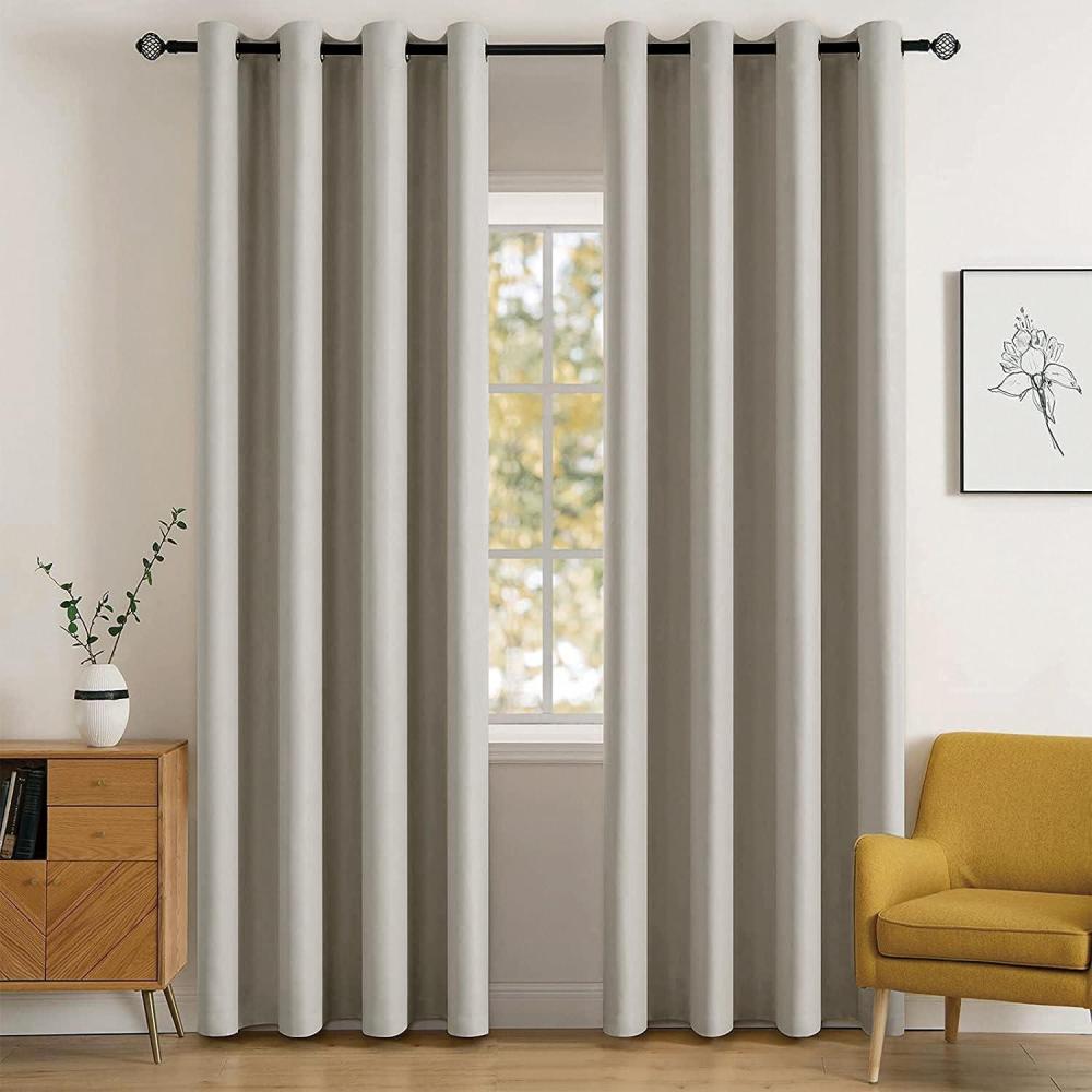 imageMIULEE Room Darkening Curtains Thermal Insulated Black Out Drapes Solid Window Treatment Grommet Light Blocking Blackout Curtain for Living Room Bedroom 2 Panels Set 52 x 54 inch Length Olive GreenStone