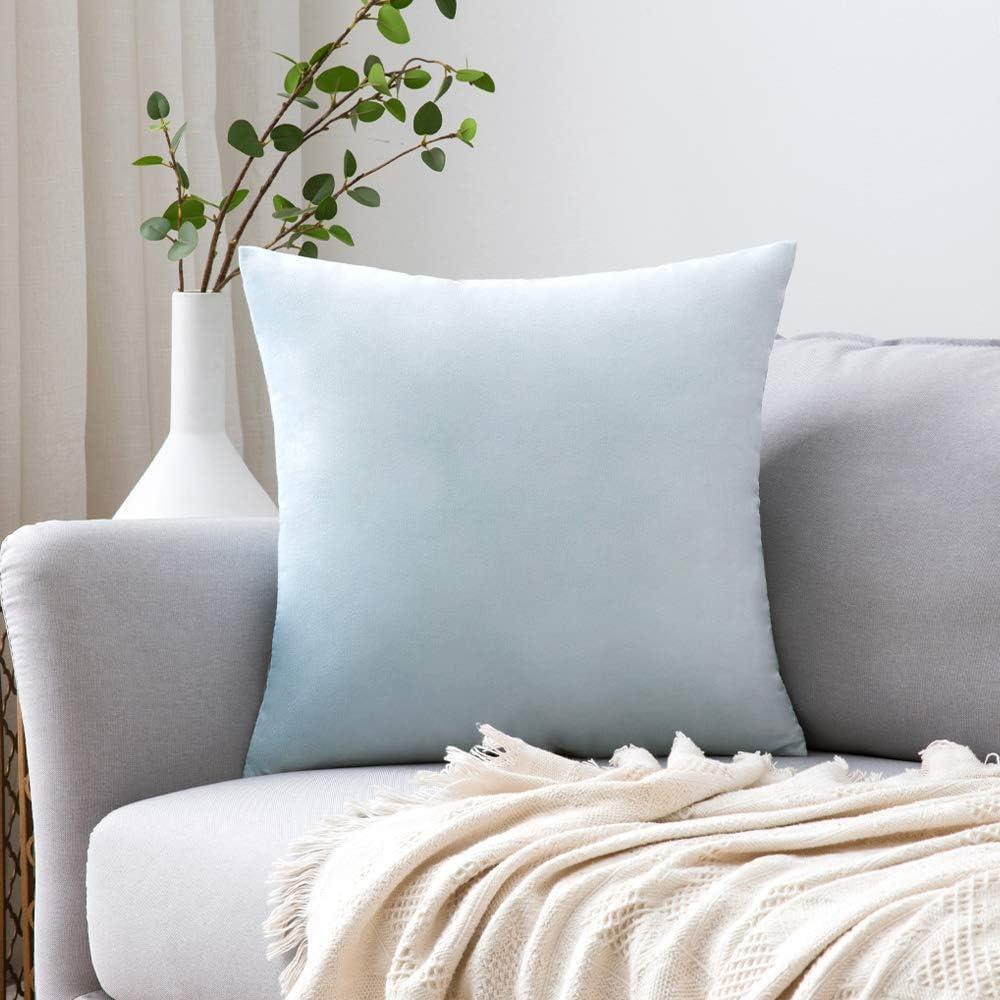imageMIULEE Velvet Pillow Cover Soft Luxury Christmas Decorative Throw Pillow Cover Single Lumbar Rectangle Cushion Case Home Decor for Couch Sofa Bedroom12x20 Inch Wine RedBaby Blue