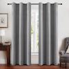 MIULEE 90 Inches Linen Textured Curtains for Bedroom 100% Blackout Thermal Insulated Natural Beige Grommet Room Darkening Curtains & Drapes Luxury Decor for Living Room Nursery 52 x 90 Inch (2 Panels)(Grey)