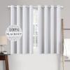 MIULEE 90 Inches Linen Textured Curtains for Bedroom 100% Blackout Thermal Insulated Natural Beige Grommet Room Darkening Curtains & Drapes Luxury Decor for Living Room Nursery 52 x 90 Inch (2 Panels)(Grayish White)