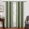 MIULEE 90 Inches Linen Textured Curtains for Bedroom 100% Blackout Thermal Insulated Natural Beige Grommet Room Darkening Curtains & Drapes Luxury Decor for Living Room Nursery 52 x 90 Inch (2 Panels)(Sage Green)