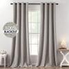 MIULEE 90 Inches Linen Textured Curtains for Bedroom 100% Blackout Thermal Insulated Natural Beige Grommet Room Darkening Curtains & Drapes Luxury Decor for Living Room Nursery 52 x 90 Inch (2 Panels)(Warm Taupe)