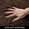 MIULEE Burnt Orange Extra Thick Non Slip Bathroom Rug Fall Shaggy Soft Bath Mat Plush Microfiber Absorbent Water for Shower Tub Machine Washable (16×24 Inches)(Brown)