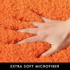 MIULEE Burnt Orange Extra Thick Non Slip Bathroom Rug Fall Shaggy Soft Bath Mat Plush Microfiber Absorbent Water for Shower Tub Machine Washable (16×24 Inches)(Orange)