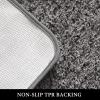 MIULEE Burnt Orange Extra Thick Non Slip Bathroom Rug Fall Shaggy Soft Bath Mat Plush Microfiber Absorbent Water for Shower Tub Machine Washable (16×24 Inches)(Grey)