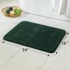 MIULEE Burnt Orange Extra Thick Non Slip Bathroom Rug Fall Shaggy Soft Bath Mat Plush Microfiber Absorbent Water for Shower Tub Machine Washable (16×24 Inches)(Dark Green)
