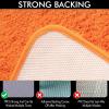 MIULEE Burnt Orange Extra Thick Non Slip Bathroom Rug Fall Shaggy Soft Bath Mat Plush Microfiber Absorbent Water for Shower Tub Machine Washable (16×24 Inches)(Orange)