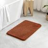 MIULEE Burnt Orange Extra Thick Non Slip Bathroom Rug Fall Shaggy Soft Bath Mat Plush Microfiber Absorbent Water for Shower Tub Machine Washable (16×24 Inches)(Burnt Orange)