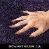 MIULEE Burnt Orange Extra Thick Non Slip Bathroom Rug Fall Shaggy Soft Bath Mat Plush Microfiber Absorbent Water for Shower Tub Machine Washable (16×24 Inches)(Dark Purple)