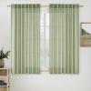 MIULEE Chocolate Brown Linen Curtains 90 Inch Long for Bedroom Living Room, Soft Thick Linen Textured Window Drapes Semi Sheer Light Filtering Back Tab Rod Pocket Burlap Look Decor, 2 Panels(Sage Green)