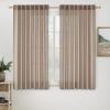 MIULEE Chocolate Brown Linen Curtains 90 Inch Long for Bedroom Living Room, Soft Thick Linen Textured Window Drapes Semi Sheer Light Filtering Back Tab Rod Pocket Burlap Look Decor, 2 Panels(Taupe)