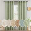 MIULEE Chocolate Brown Linen Curtains 90 Inch Long for Bedroom Living Room, Soft Thick Linen Textured Window Drapes Semi Sheer Light Filtering Back Tab Rod Pocket Burlap Look Decor, 2 Panels(Sage Green)