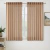 MIULEE Chocolate Brown Linen Curtains 90 Inch Long for Bedroom Living Room, Soft Thick Linen Textured Window Drapes Semi Sheer Light Filtering Back Tab Rod Pocket Burlap Look Decor, 2 Panels(Linen Brown)