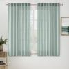 MIULEE Chocolate Brown Linen Curtains 90 Inch Long for Bedroom Living Room, Soft Thick Linen Textured Window Drapes Semi Sheer Light Filtering Back Tab Rod Pocket Burlap Look Decor, 2 Panels(Aqua)