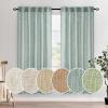 MIULEE Chocolate Brown Linen Curtains 90 Inch Long for Bedroom Living Room, Soft Thick Linen Textured Window Drapes Semi Sheer Light Filtering Back Tab Rod Pocket Burlap Look Decor, 2 Panels(Aqua)
