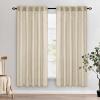 MIULEE Chocolate Brown Linen Curtains 90 Inch Long for Bedroom Living Room, Soft Thick Linen Textured Window Drapes Semi Sheer Light Filtering Back Tab Rod Pocket Burlap Look Decor, 2 Panels(Linen)