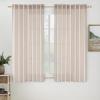 MIULEE Chocolate Brown Linen Curtains 90 Inch Long for Bedroom Living Room, Soft Thick Linen Textured Window Drapes Semi Sheer Light Filtering Back Tab Rod Pocket Burlap Look Decor, 2 Panels(Natural Linen White)
