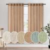 MIULEE Chocolate Brown Linen Curtains 90 Inch Long for Bedroom Living Room, Soft Thick Linen Textured Window Drapes Semi Sheer Light Filtering Back Tab Rod Pocket Burlap Look Decor, 2 Panels(Linen Brown)