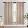 MIULEE Chocolate Brown Linen Curtains 90 Inch Long for Bedroom Living Room, Soft Thick Linen Textured Window Drapes Semi Sheer Light Filtering Back Tab Rod Pocket Burlap Look Decor, 2 Panels(Natural Beige)