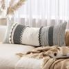 MIULEE Fall Black Decorative Body Lumbar Throw Pillow Cover 14×36 Inch Boho Long Cushion for Pack of 1 Farmhouse Home Decor for Halloween Sofa Living Room Couch Bed