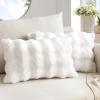 MIULEE Faux Fur Pillow Covers Thick Soft Plush Christmas Throw Pillows Luxury Spring Home Decor for Winter Holiday Couch Bedroom Living Room Sofa,18×18 Inch Pack of 2 White(White)