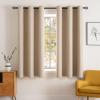 MIULEE Room Darkening Curtains Thermal Insulated Black Out Drapes Solid Window Treatment Grommet Light Blocking Blackout Curtain for Living Room Bedroom 2 Panels Set 52 x 54 inch Length Olive Green(Beige)