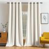 MIULEE Room Darkening Curtains Thermal Insulated Black Out Drapes Solid Window Treatment Grommet Light Blocking Blackout Curtain for Living Room Bedroom 2 Panels Set 52 x 54 inch Length Olive Green(Ivory)