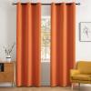 MIULEE Room Darkening Curtains Thermal Insulated Black Out Drapes Solid Window Treatment Grommet Light Blocking Blackout Curtain for Living Room Bedroom 2 Panels Set 52 x 54 inch Length Olive Green(Orange)