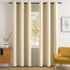 MIULEE Room Darkening Curtains Thermal Insulated Black Out Drapes Solid Window Treatment Grommet Light Blocking Blackout Curtain for Living Room Bedroom 2 Panels Set 52 x 54 inch Length Olive Green(Cream Beige)