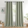 MIULEE Room Darkening Curtains Thermal Insulated Black Out Drapes Solid Window Treatment Grommet Light Blocking Blackout Curtain for Living Room Bedroom 2 Panels Set 52 x 54 inch Length Olive Green(Sage Green)