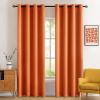 MIULEE Room Darkening Curtains Thermal Insulated Black Out Drapes Solid Window Treatment Grommet Light Blocking Blackout Curtain for Living Room Bedroom 2 Panels Set 52 x 54 inch Length Olive Green(Orange)