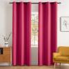 MIULEE Room Darkening Curtains Thermal Insulated Black Out Drapes Solid Window Treatment Grommet Light Blocking Blackout Curtain for Living Room Bedroom 2 Panels Set 52 x 54 inch Length Olive Green(Hot Pink)