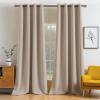 MIULEE Room Darkening Curtains Thermal Insulated Black Out Drapes Solid Window Treatment Grommet Light Blocking Blackout Curtain for Living Room Bedroom 2 Panels Set 52 x 54 inch Length Olive Green(Taupe)