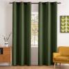 MIULEE Room Darkening Curtains Thermal Insulated Black Out Drapes Solid Window Treatment Grommet Light Blocking Blackout Curtain for Living Room Bedroom 2 Panels Set 52 x 54 inch Length Olive Green(Olive)