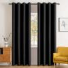 MIULEE Room Darkening Curtains Thermal Insulated Black Out Drapes Solid Window Treatment Grommet Light Blocking Blackout Curtain for Living Room Bedroom 2 Panels Set 52 x 54 inch Length Olive Green(Black)