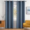 MIULEE Room Darkening Curtains Thermal Insulated Black Out Drapes Solid Window Treatment Grommet Light Blocking Blackout Curtain for Living Room Bedroom 2 Panels Set 52 x 54 inch Length Olive Green(Stone Blue)