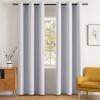 MIULEE Room Darkening Curtains Thermal Insulated Black Out Drapes Solid Window Treatment Grommet Light Blocking Blackout Curtain for Living Room Bedroom 2 Panels Set 52 x 54 inch Length Olive Green(Greyish White)