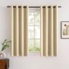 MIULEE Room Darkening Curtains Thermal Insulated Black Out Drapes Solid Window Treatment Grommet Light Blocking Blackout Curtain for Living Room Bedroom 2 Panels Set 52 x 54 inch Length Olive Green(Cream Beige)